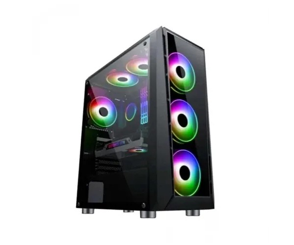 Safeway DeepForce MTG-1923 Mid Tower Black E-ATX RGB Gaming Desktop Casing