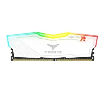 Team T-Force Delta 8GB 3200MHz DDR4 RGB White Desktop Gaming RAM