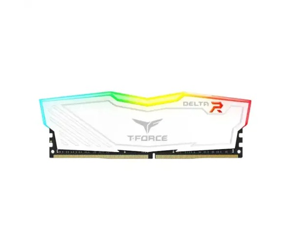 Team T-Force Delta 8GB 3200MHz DDR4 RGB White Desktop Gaming RAM