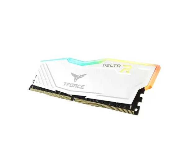 Team T-Force Delta 8GB 3200MHz DDR4 RGB White Desktop Gaming RAM