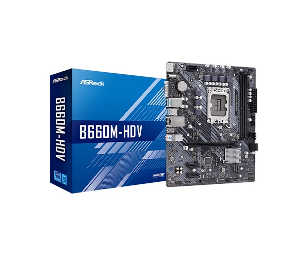 ASRock B660M-HDV 13th Gen & 12th Gen Micro ATX Motherboard