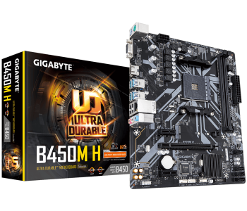 GIGABYTE B450M H Ultra Durable AMD AM4 Micro-ATX Motherboard