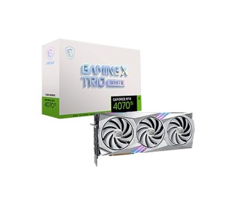 MSI GeForce RTX 4070 Ti GAMING X TRIO WHITE 12GB GDDR6X Graphics Card