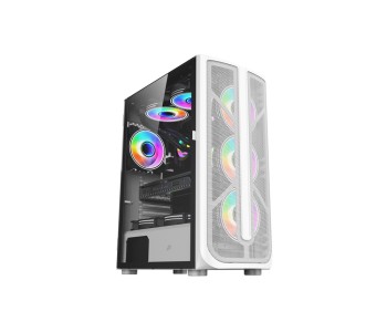 1STPLAYER X4 White Mid Tower LED Gaming Case