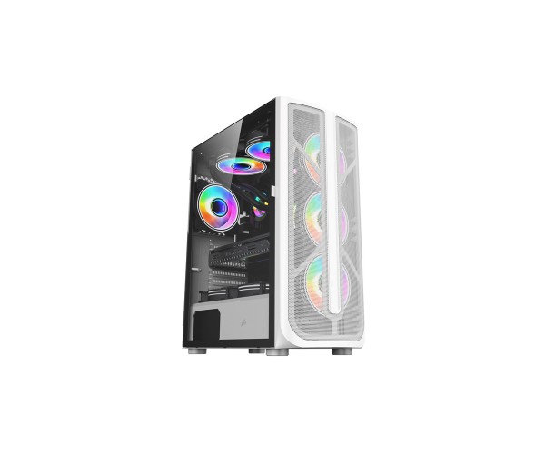 1STPLAYER X4 White Mid Tower LED Gaming Case