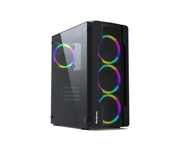 MaxGreen JX188-2 Mid-Tower RGB ATX Gaming Case